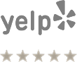 Five gray stars in a row
