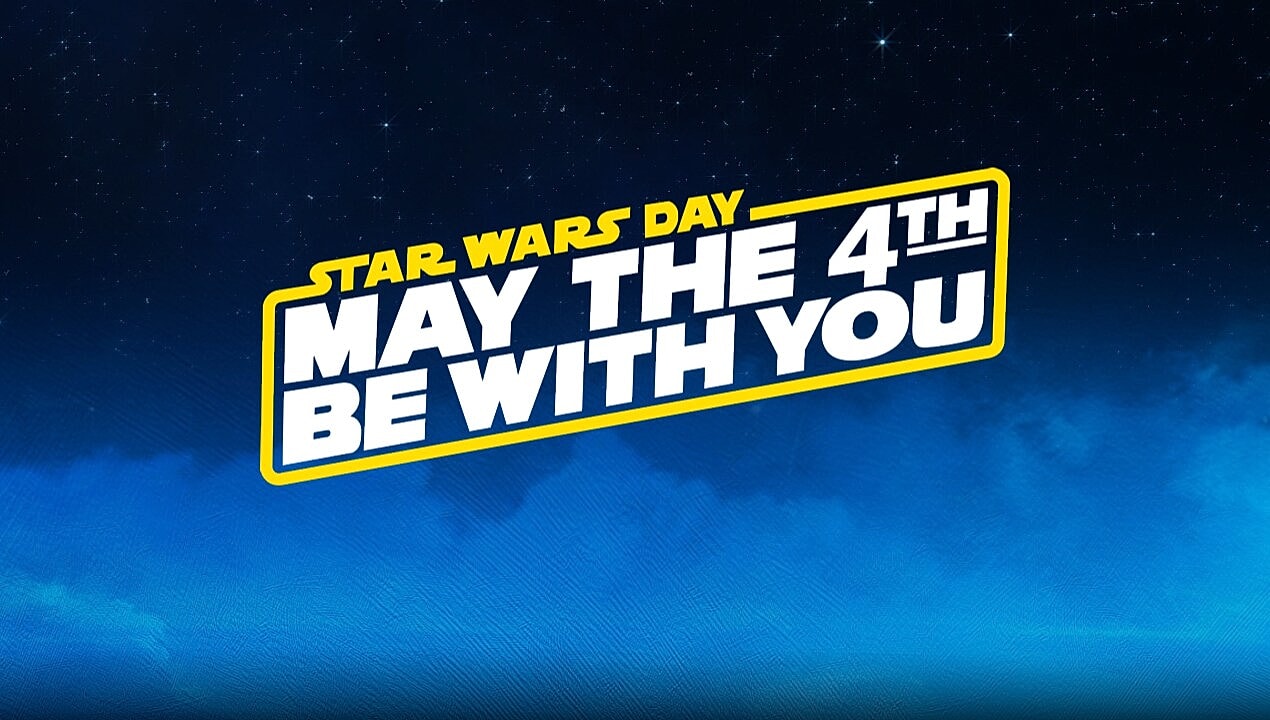 Star Wars Day May the 4th celebration graphic.